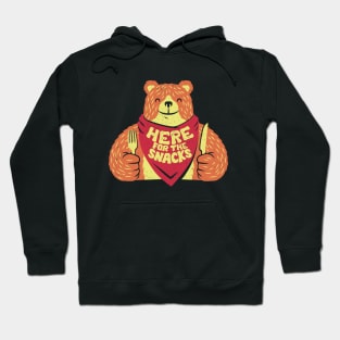 I'm Here For The Snacks Bear by Tobe Fonseca Hoodie